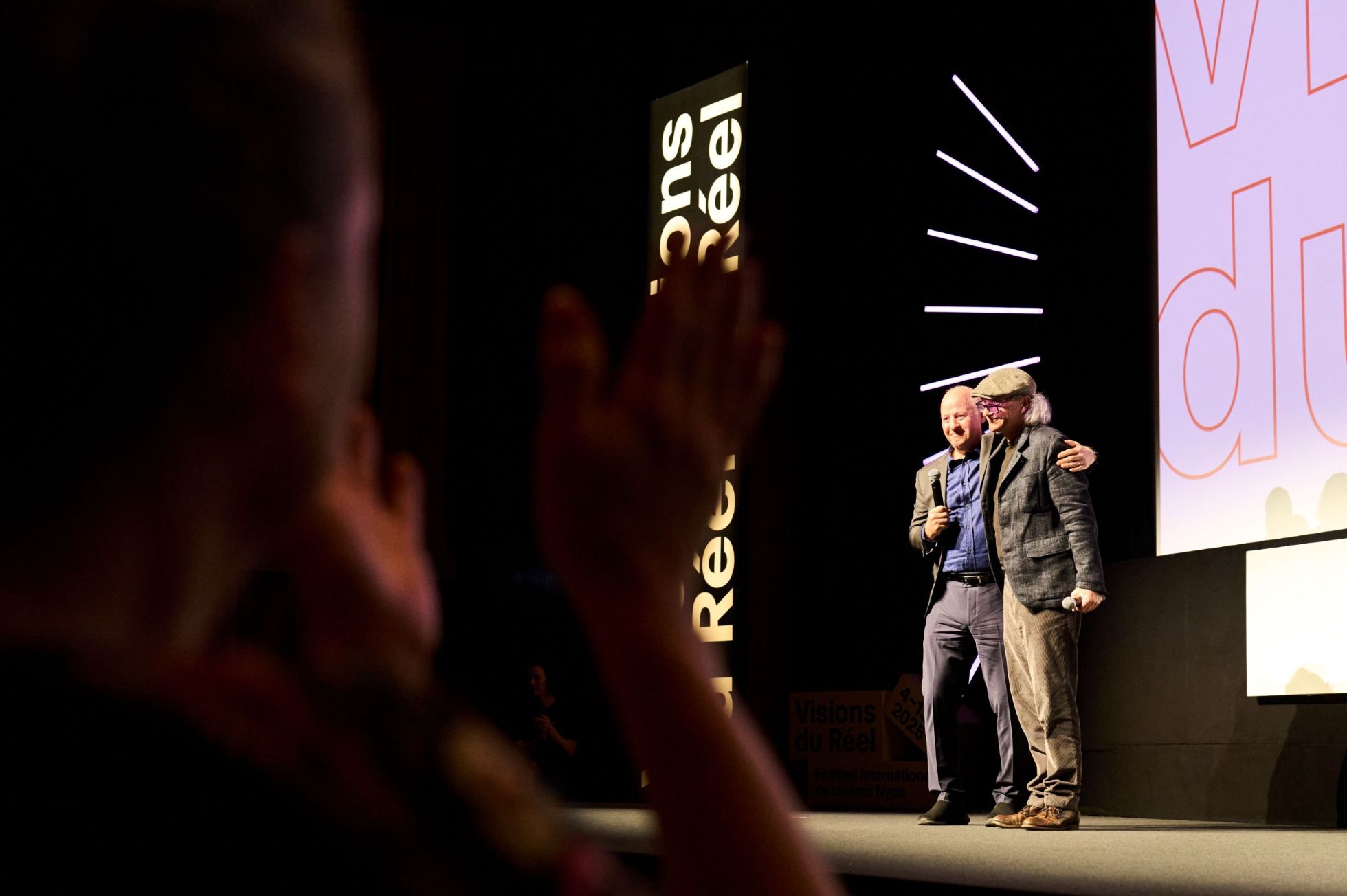 Dr. Peter Daszak and Christian Frei at the premiere of Blame
