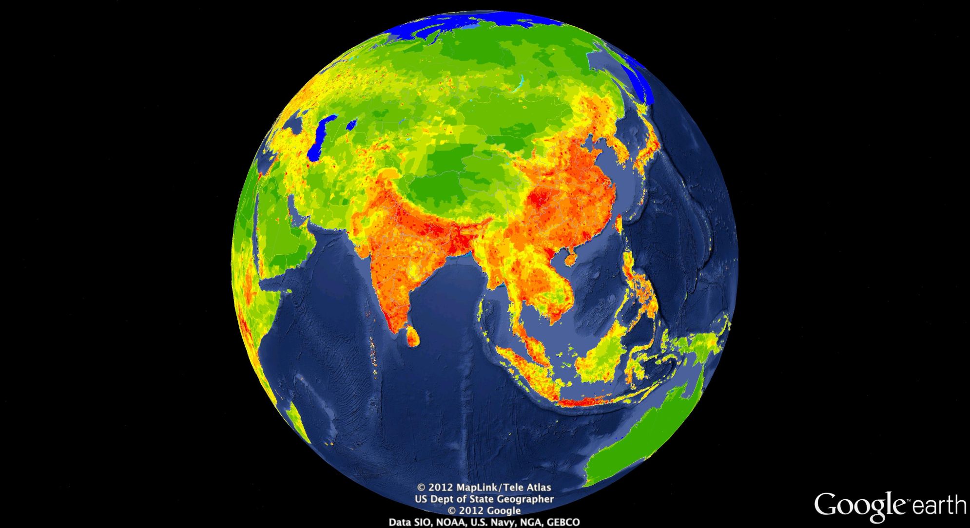 Map of emerging disease hotspots, South and Southeast Asia