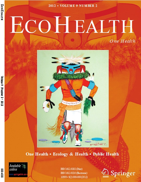 "Corn Kachina" by Michael Chiago, a Tohono O’odham/Pima-Maricopa watercolor artist and illustrator, born in the Kohatk Village on the Tohono O’odham reservation. From EcoHealth Volume 9, issue #2. Cover Essay "Corn, Flour, Blue" by Peter Daszak & Sara E. Howard (https://link.springer.com/journal/10393/volumes-and-issues/9-2)